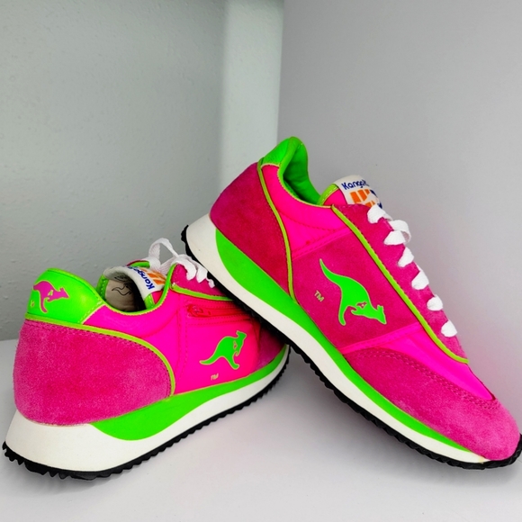 kangaROOS Shoes Vintage Kangaroos Roos Women Hot Pink Neon Green